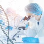 The Aging Process and Best Interventions to Extend Life Scientist examining samples under a microscope in a laboratory