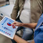 What 21 Years Of Data Reveals About Chronic Disease Prevention Nurse showing a patient health data on a tablet