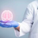 TikTok Brain Drain? Scientists Sound Alarm A medical professional holding a glowing digital brain illustration in their hand