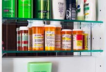 How to Evaluate Health Labels Before Trying New Supplements Medicine cabinet with prescription bottles and toiletries